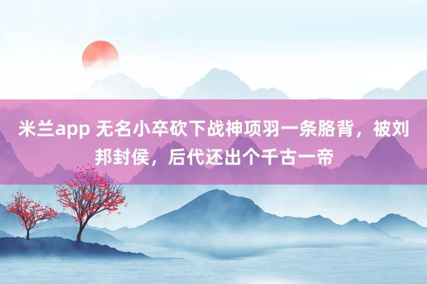 米兰app 无名小卒砍下战神项羽一条胳背，被刘邦封侯，后代还出个千古一帝